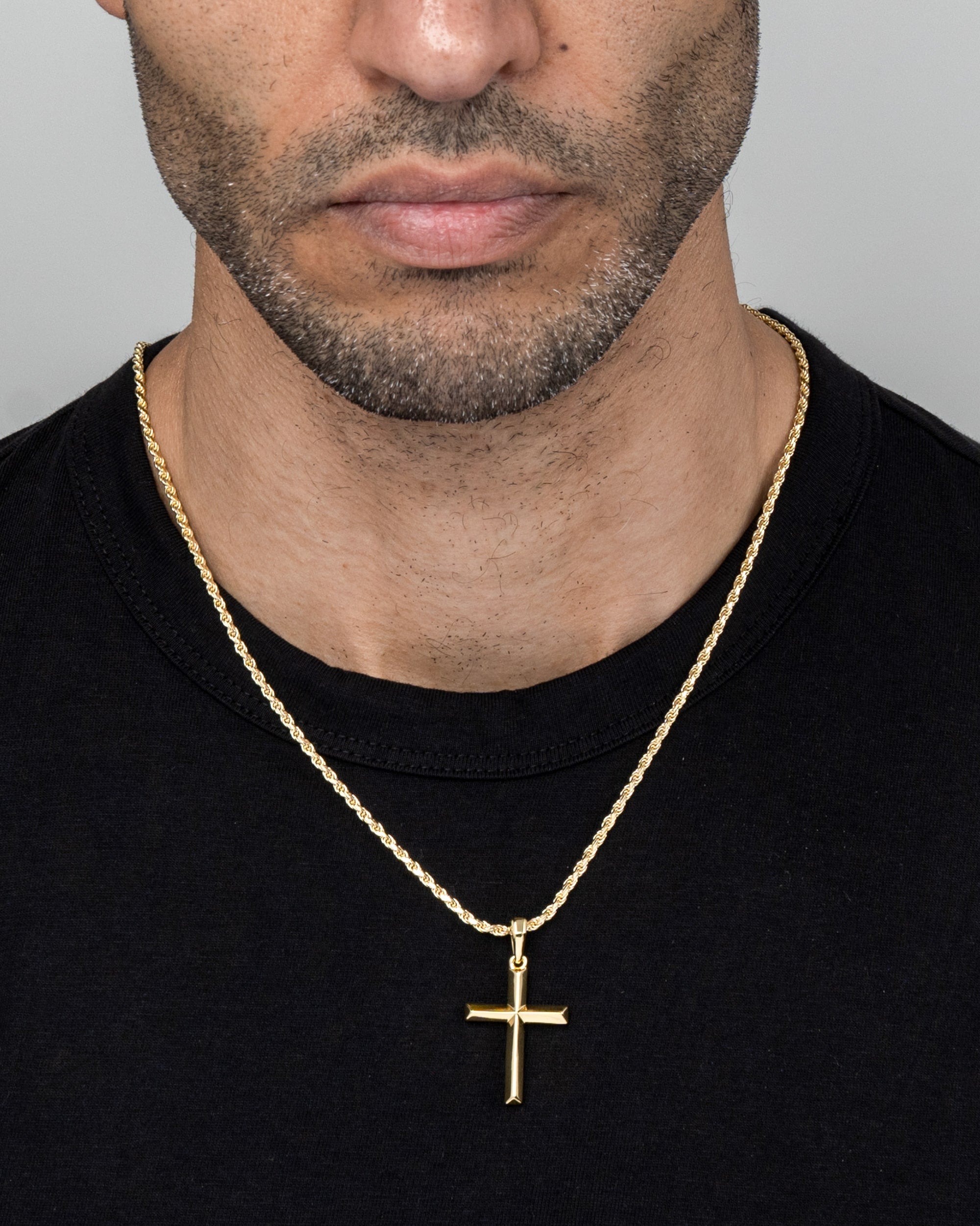 Bevel Cross Pendant