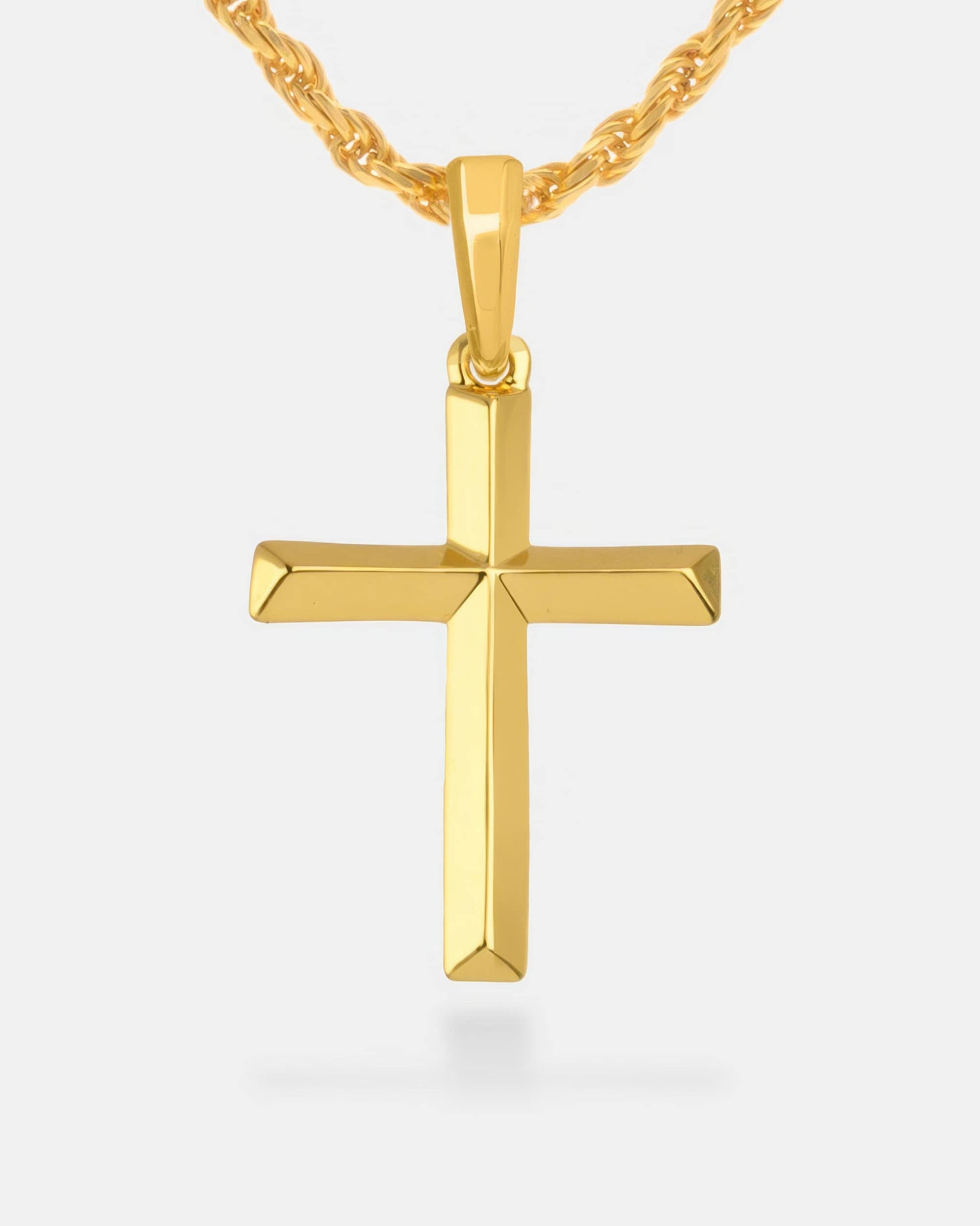 Bevel Cross Pendant