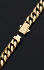 Cuban Link Bracelet 8mm Gold Clasp