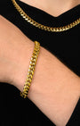 Cuban Link Bracelet 8mm Gold Model2
