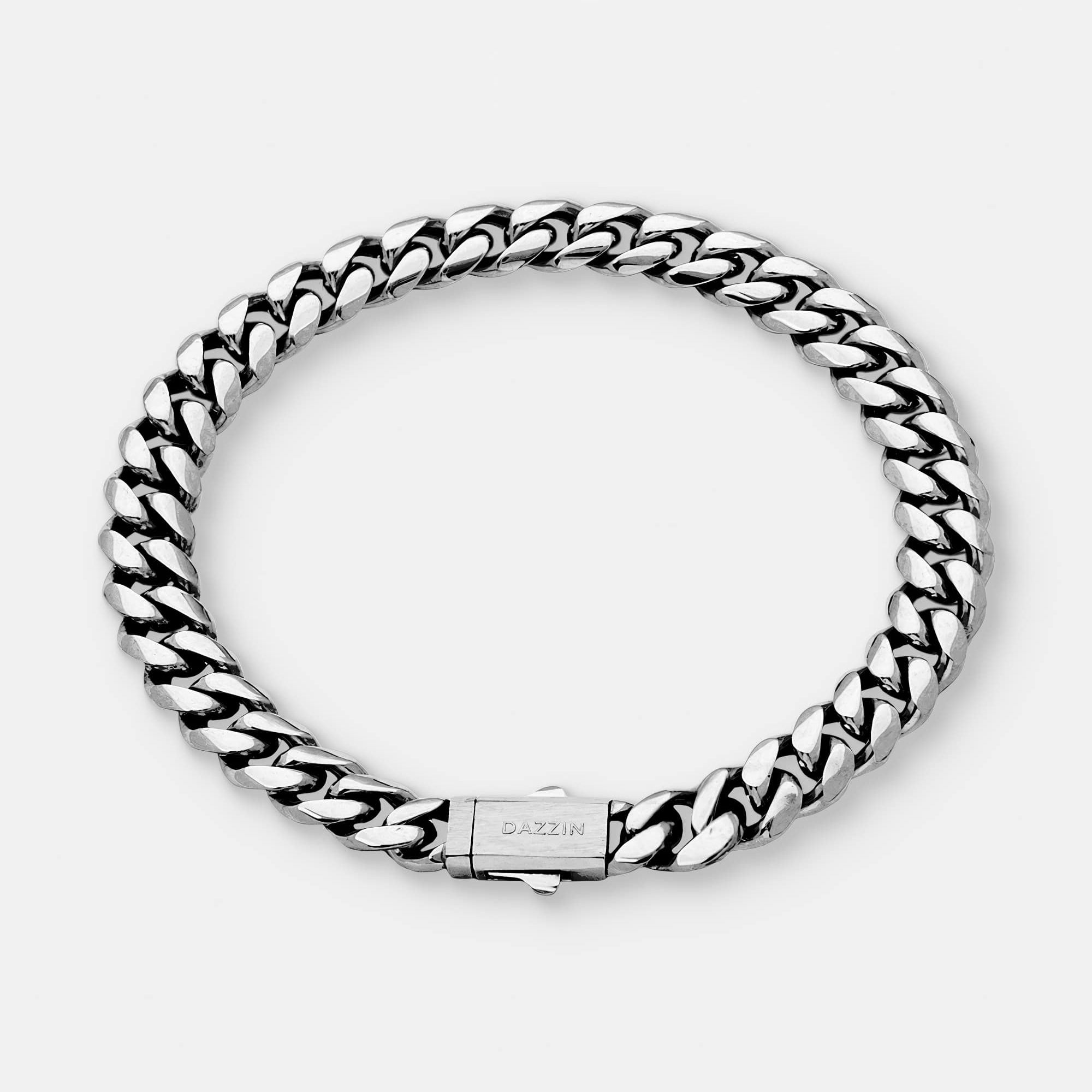 Cuban Link Bracelet 8mm Silver