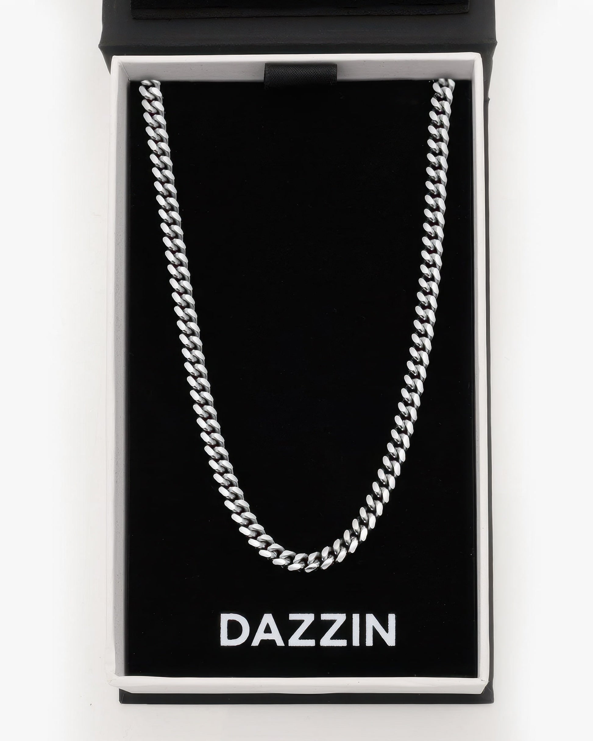 Cuban Link Chain 5mm Silver Box