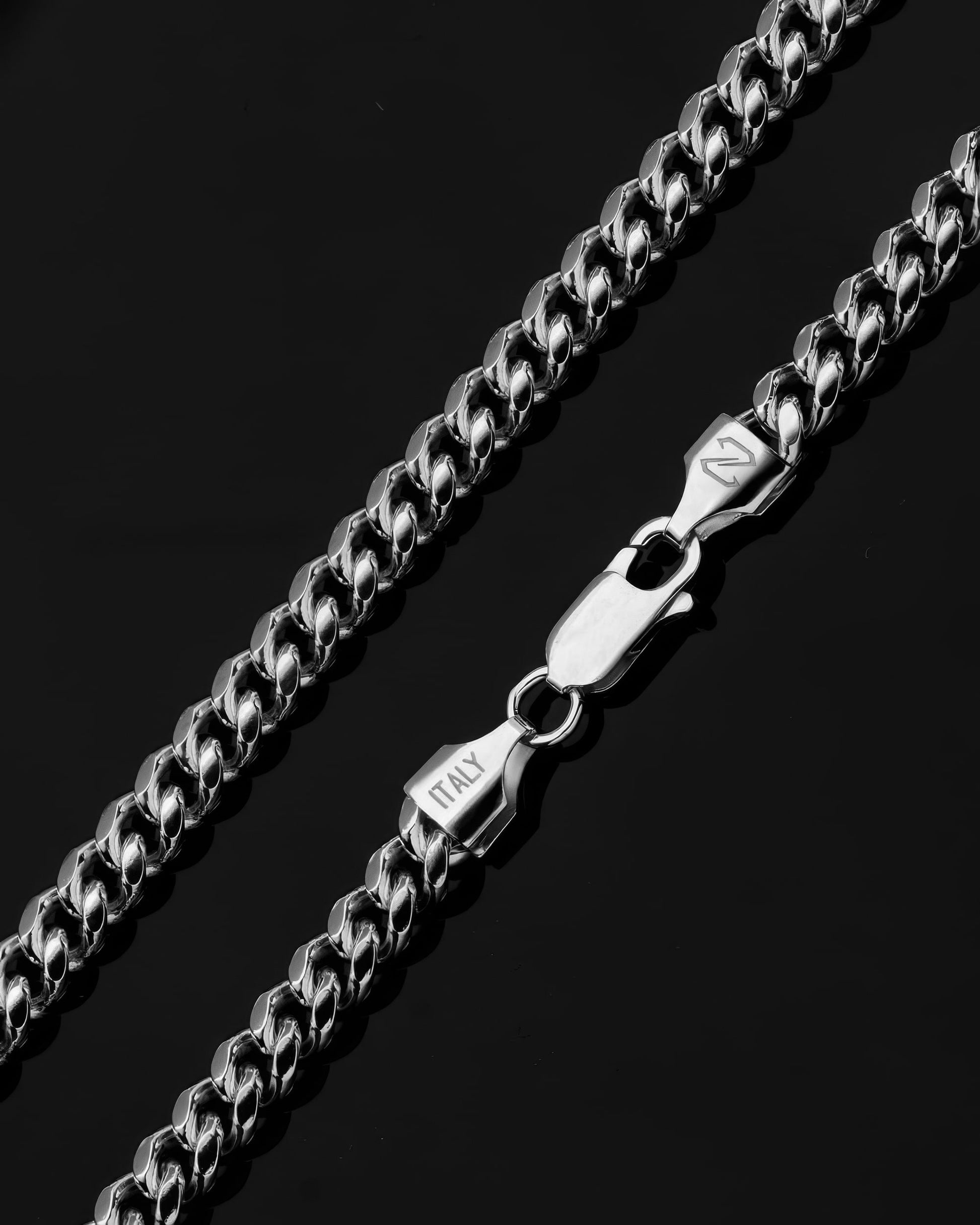 Cuban Link Chain 5mm Silver Clasp