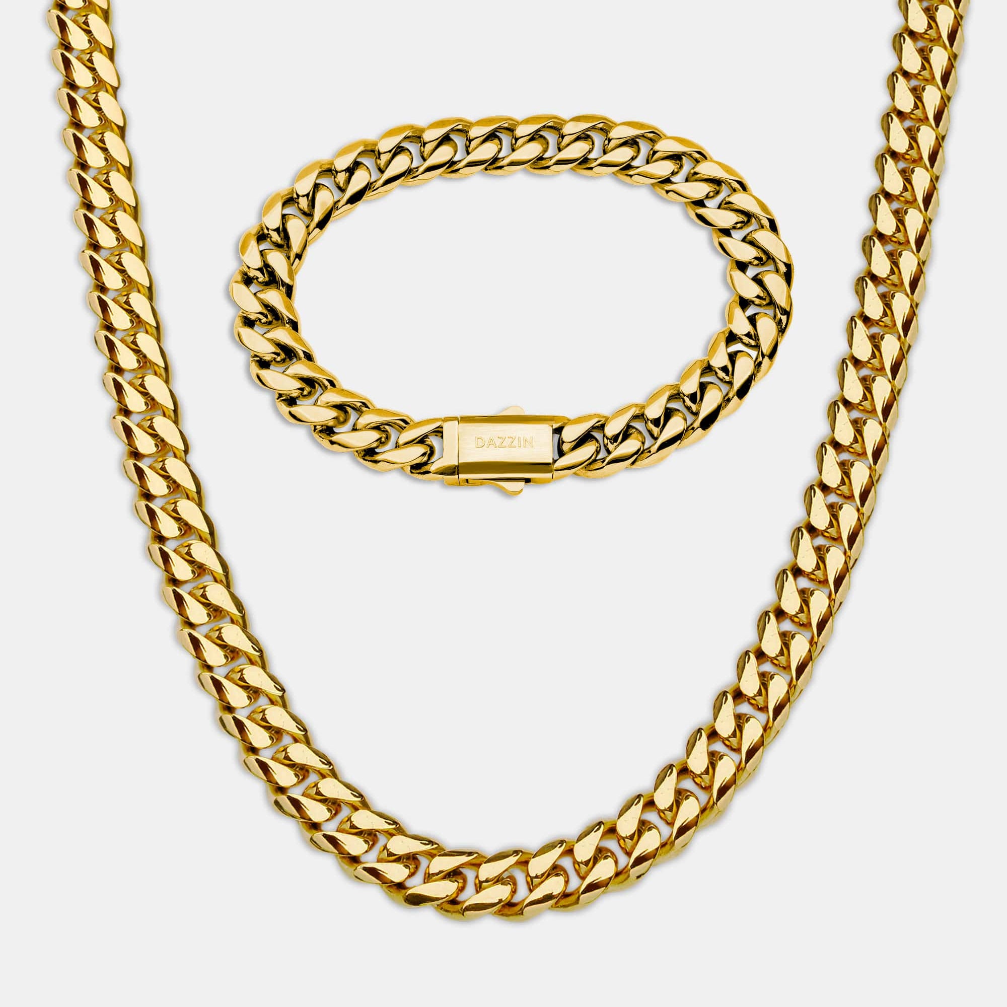 Cuban Link Set 10mm Gold
