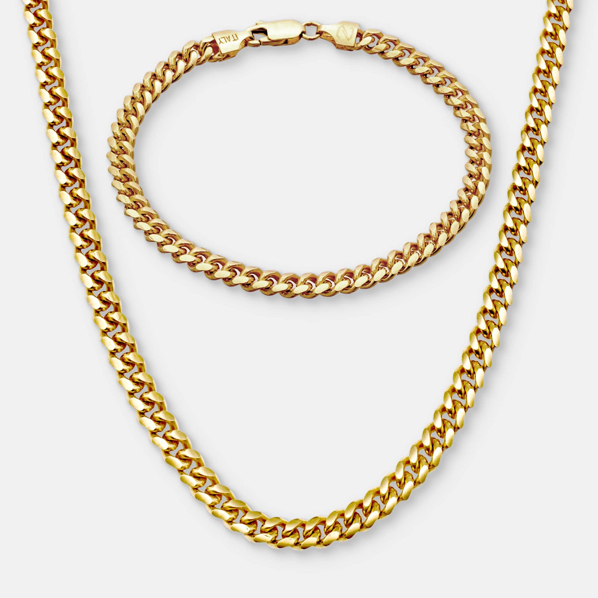Cuban Link Set 5mm Gold