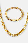 Cuban Link Set 8mm Gold