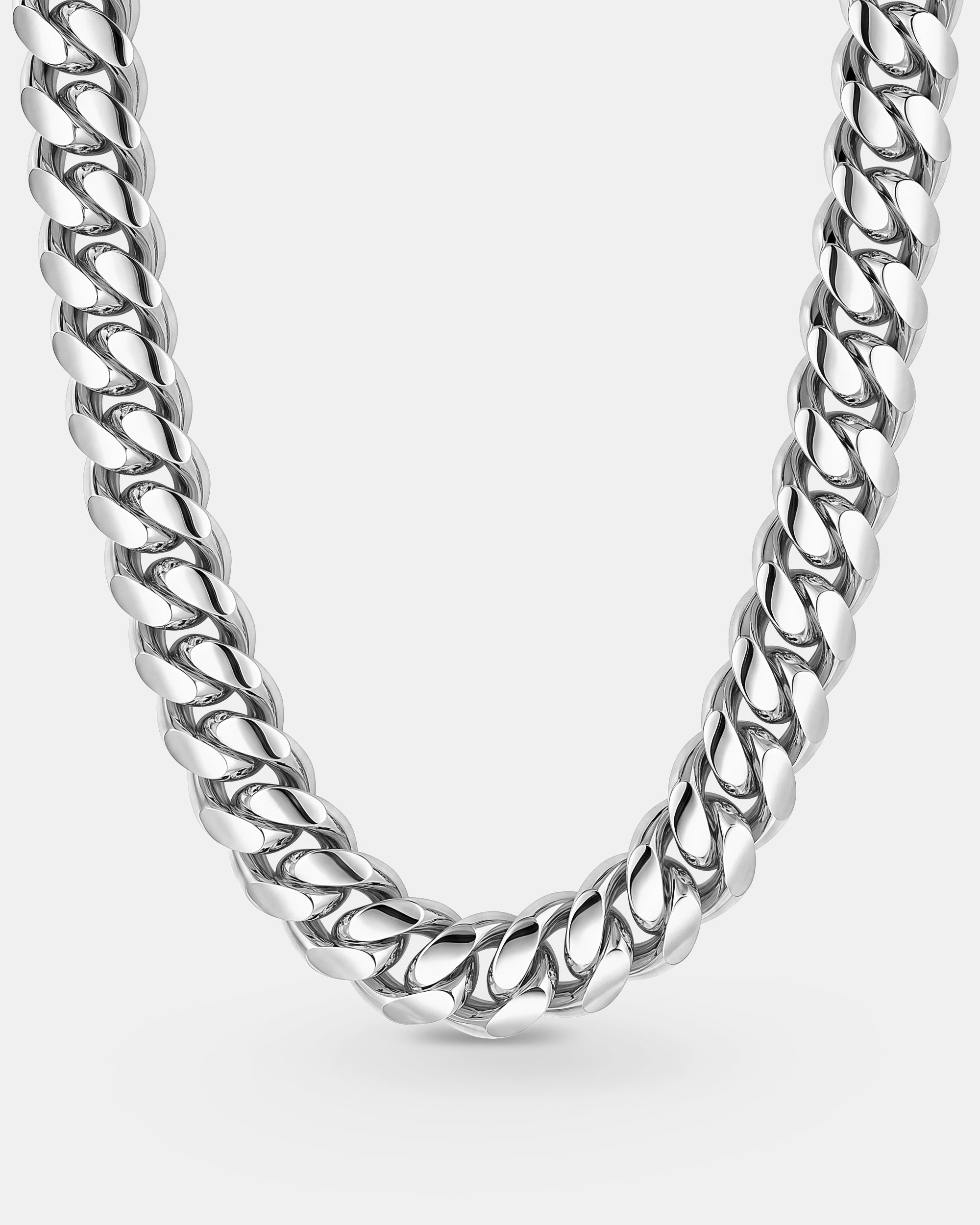 10 MM Silver Cuban Link Chain