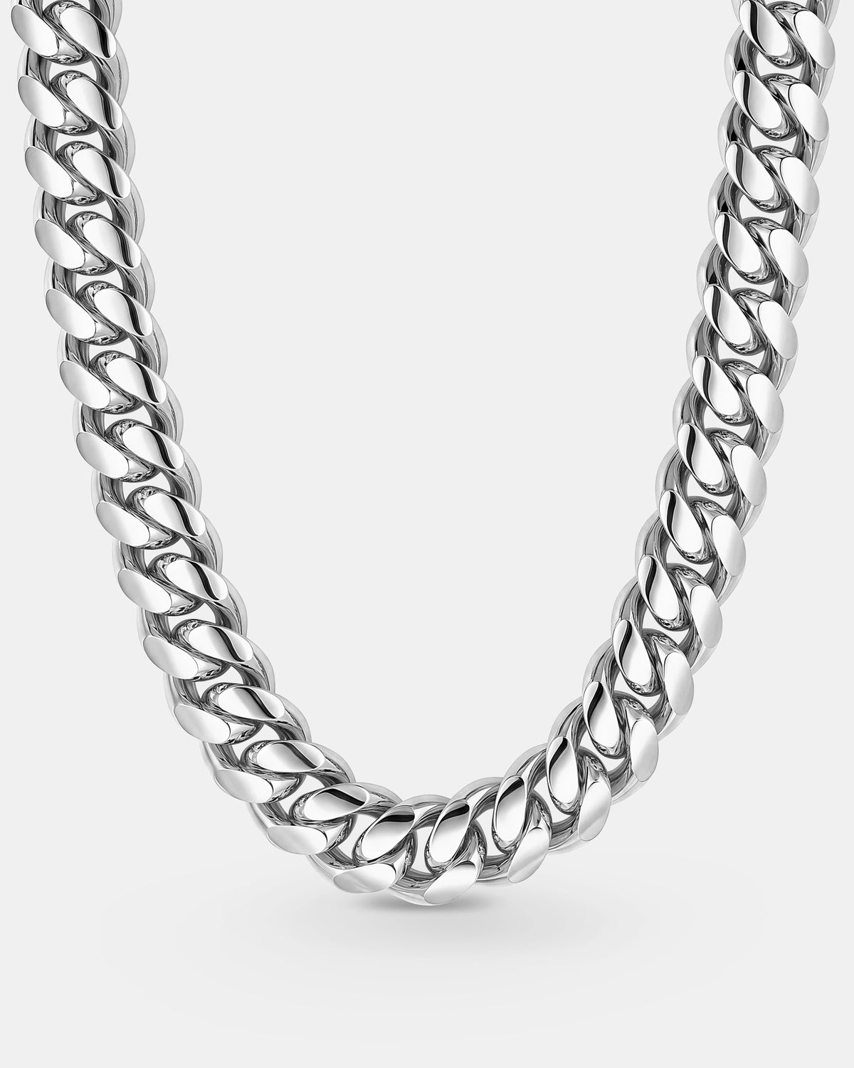 10 MM Silver Cuban Link Chain