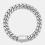 8 MM Silver Cuban Link Bracelet