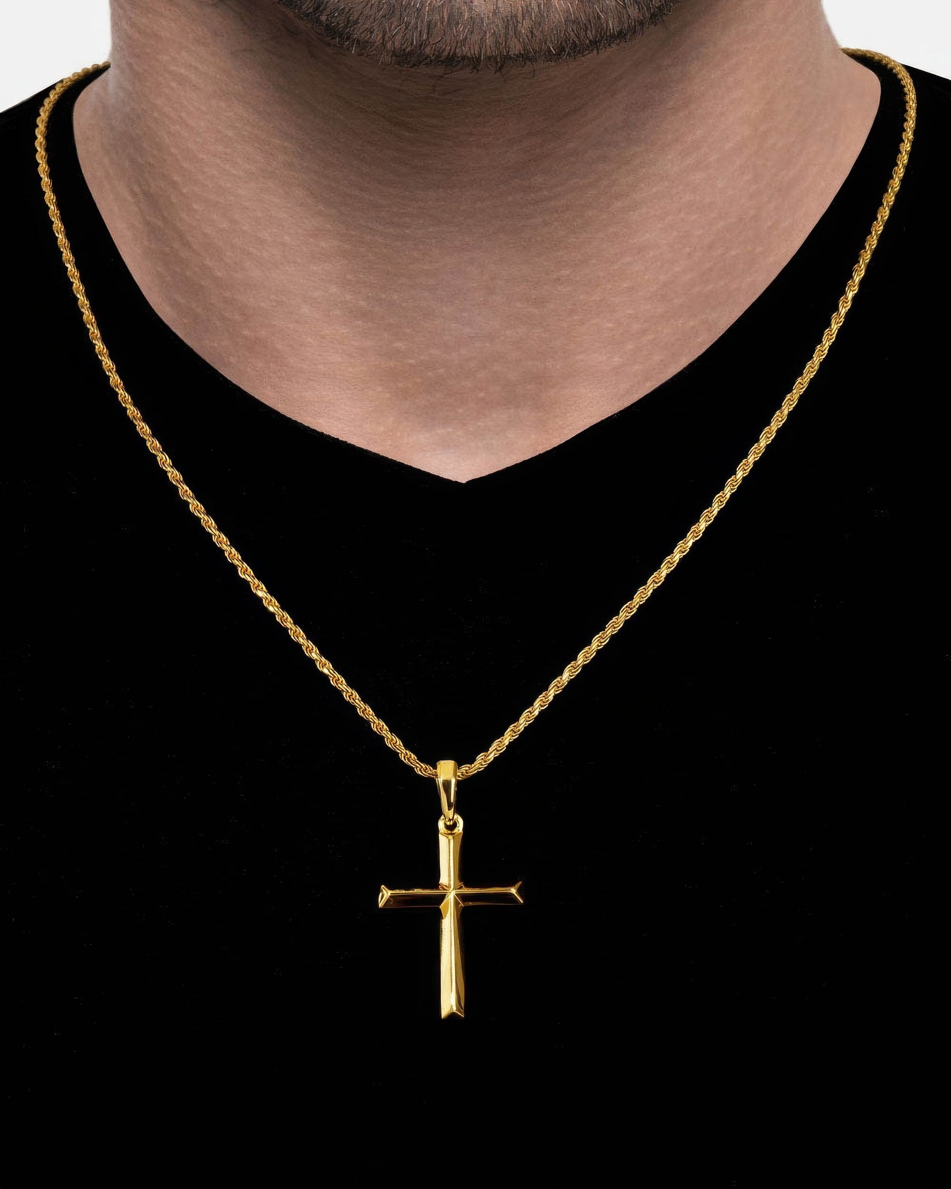 Bevel Cross Pendant