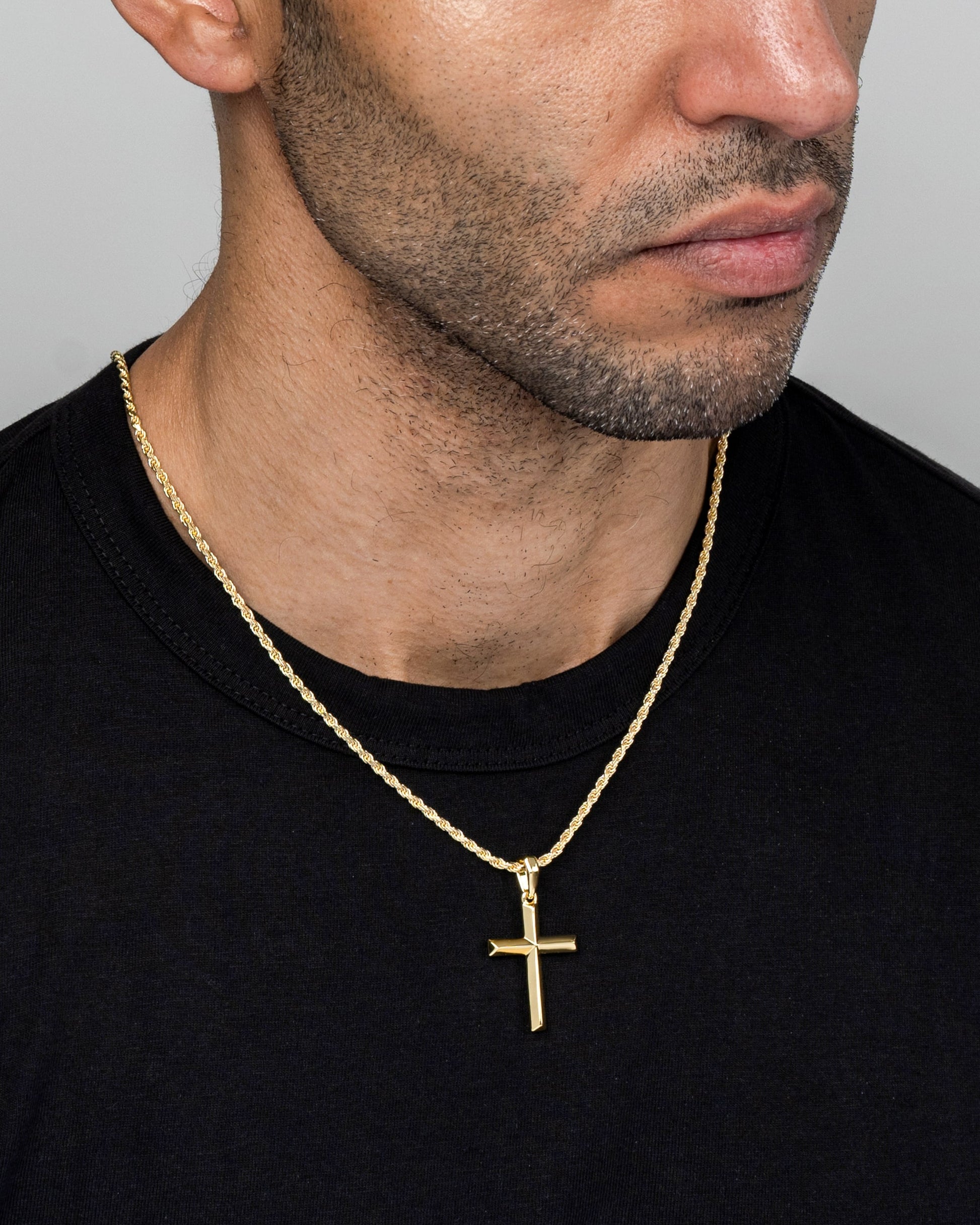 Bevel Cross Gold Model2