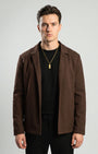 Bevel Long Tag Pendant Gold On Model
