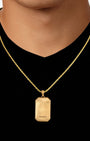 Bevel Tag Gold Model Back