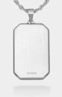 Bevel Tag Silver Back