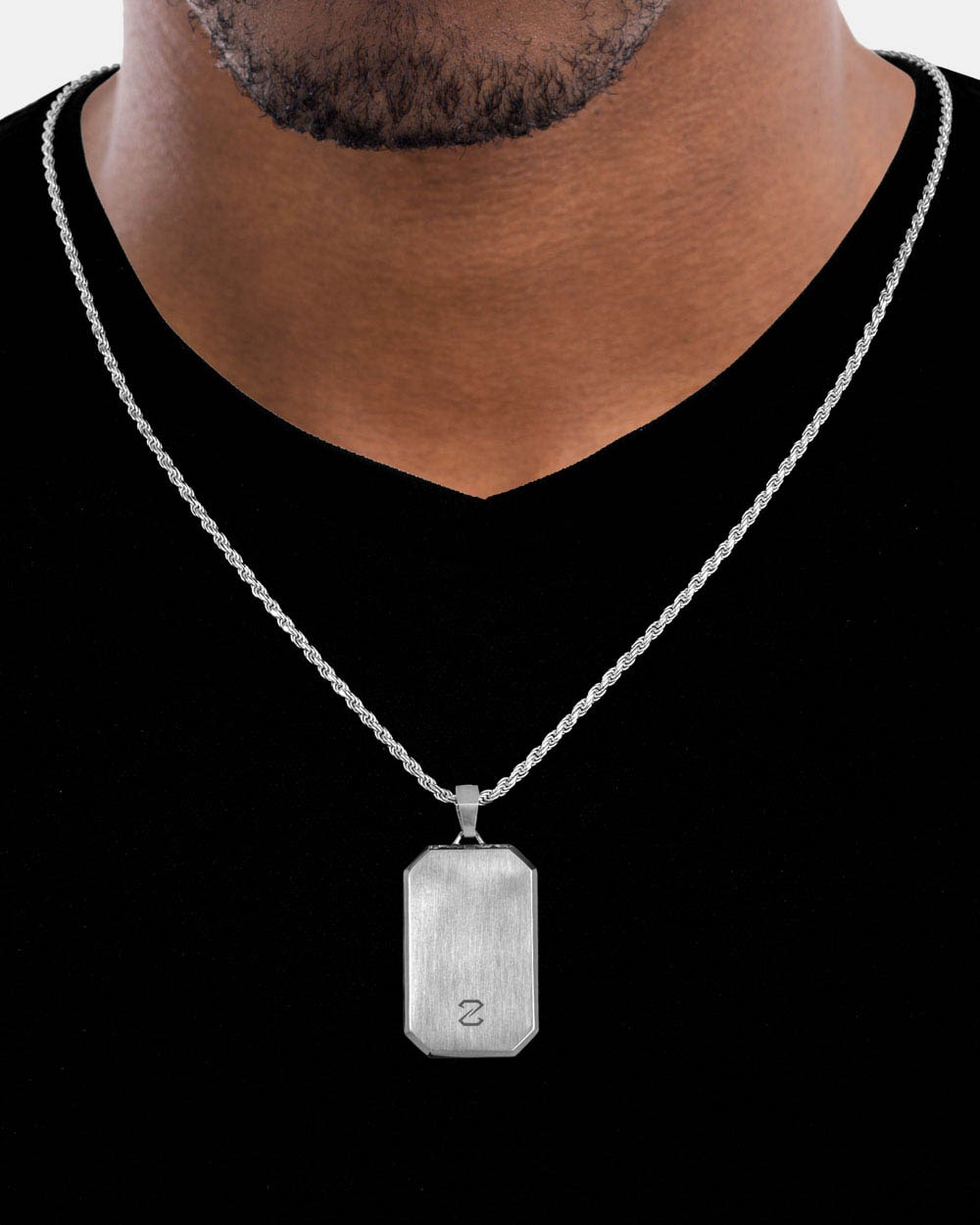 Bevel Tag Silver Model