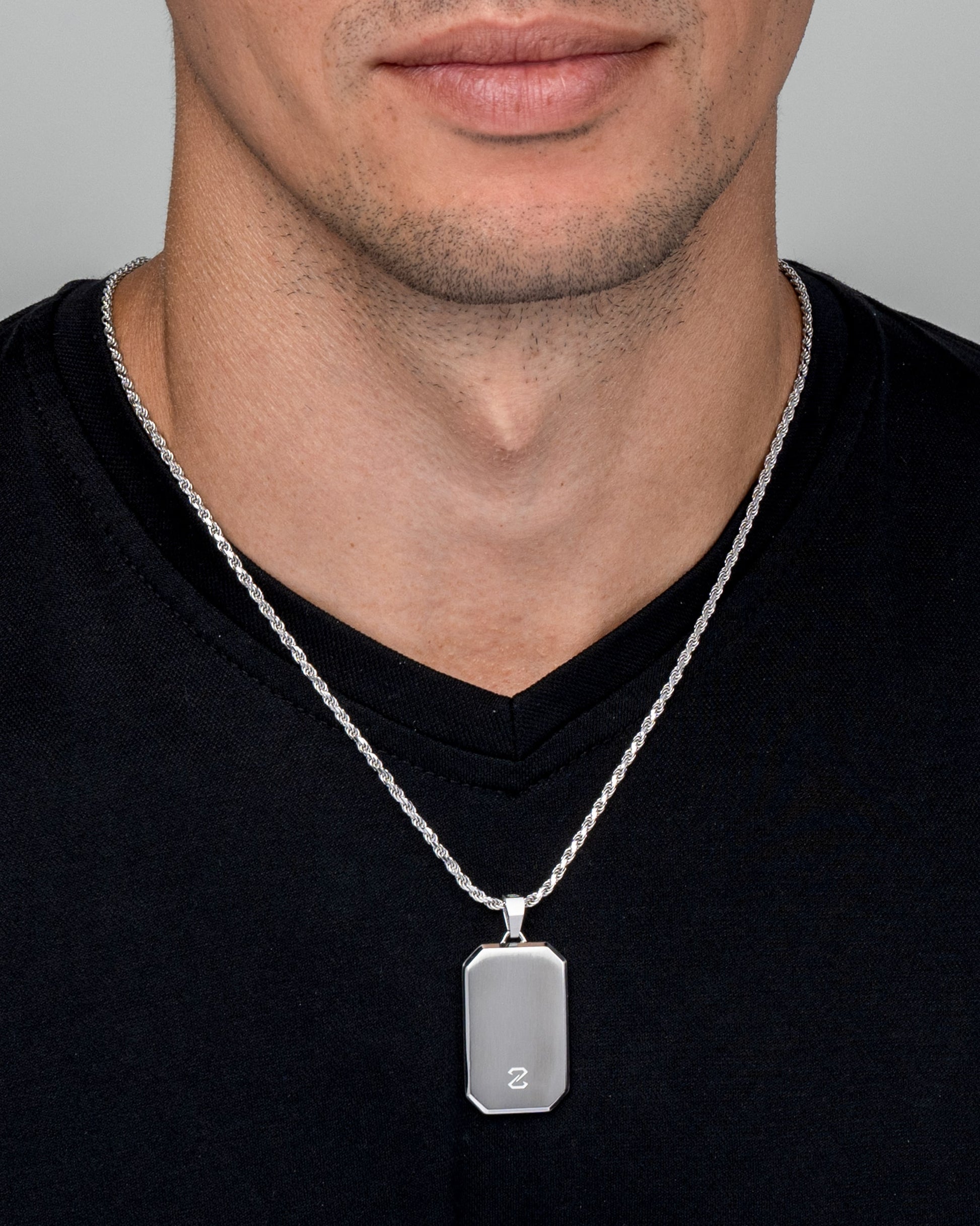 Bevel Tag Silver Model2