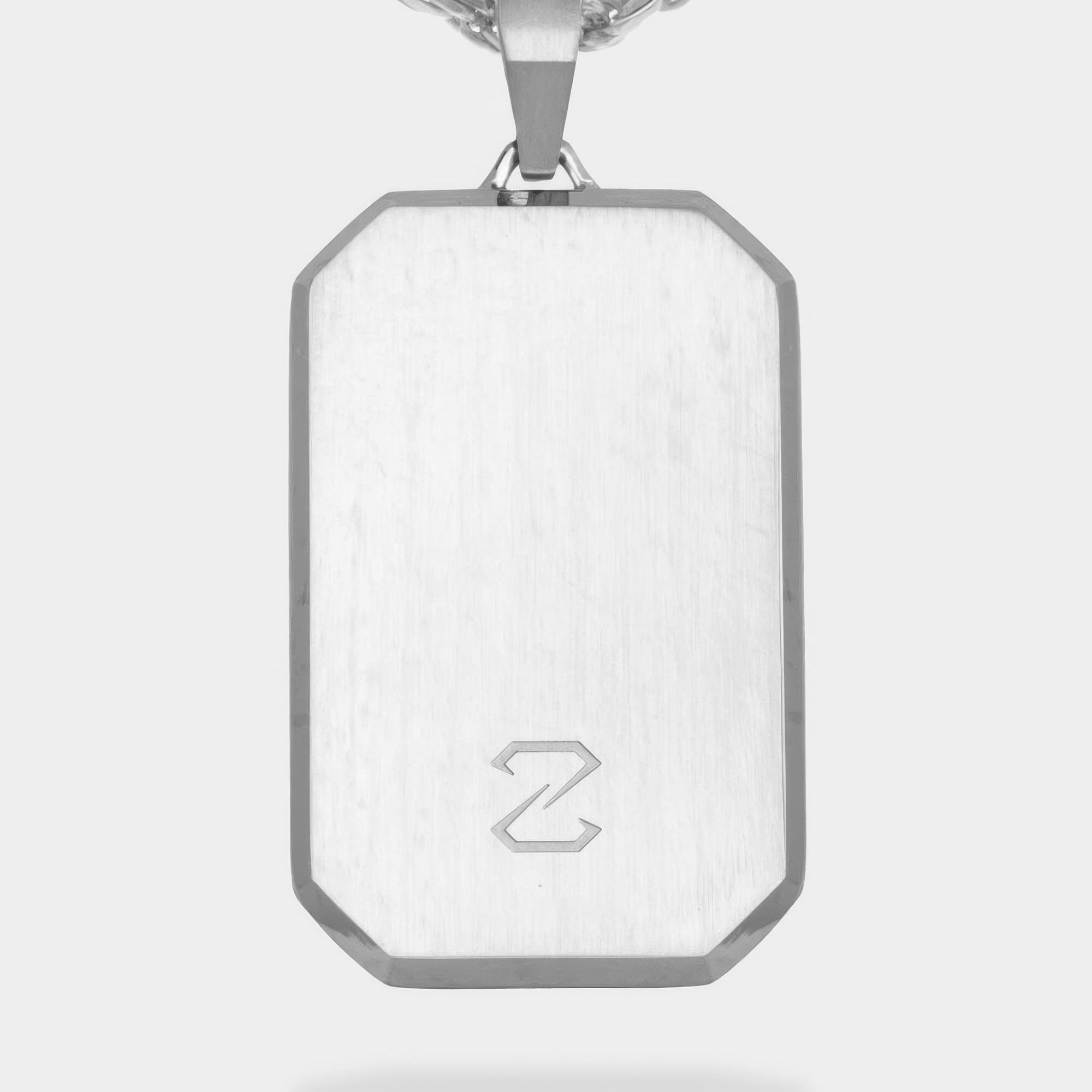 Bevel Tag Silver
