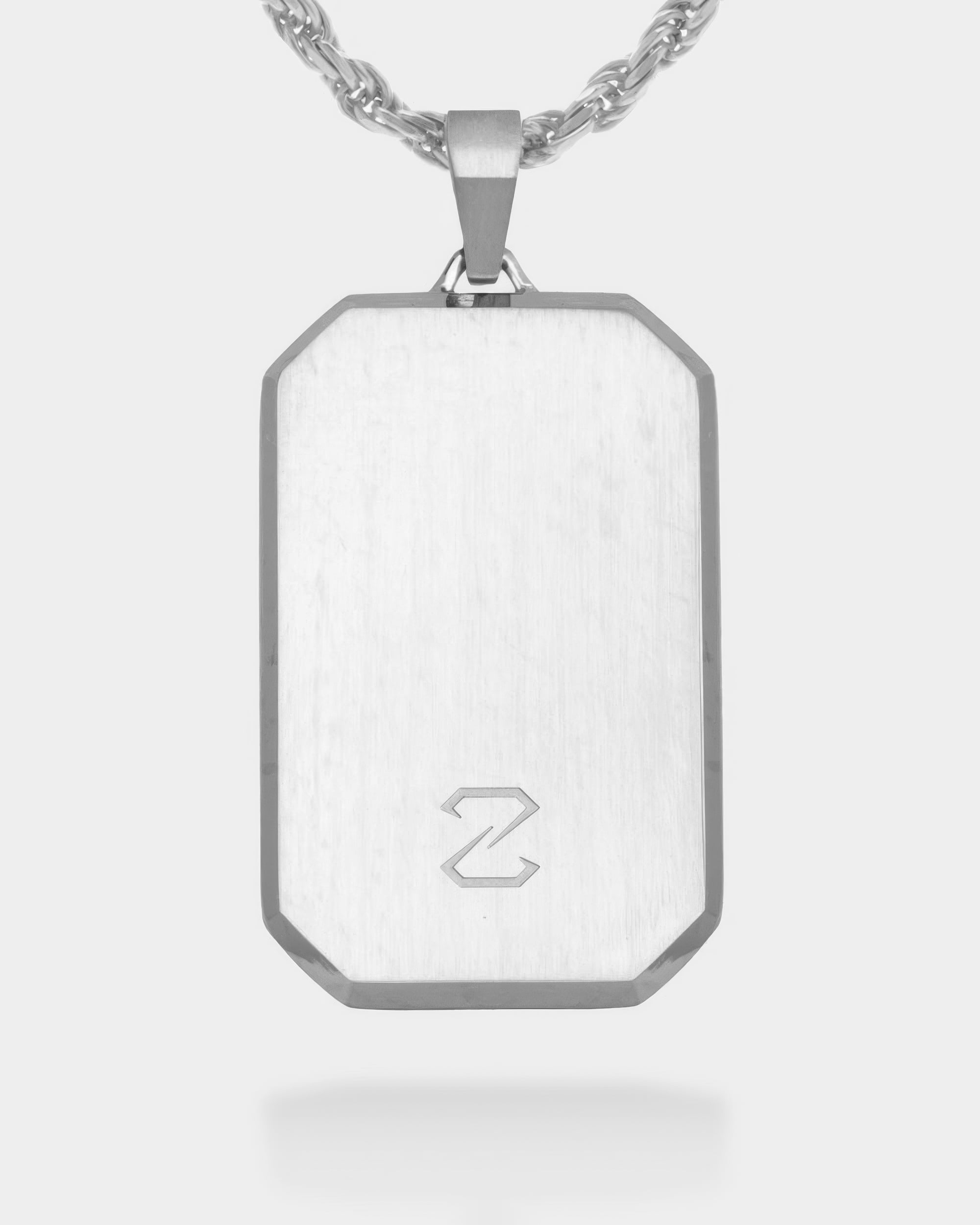 Bevel Tag Silver
