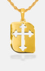 Cross Cut Tag Gold Back
