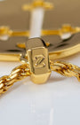 Cross Cut Tag Gold Clasp