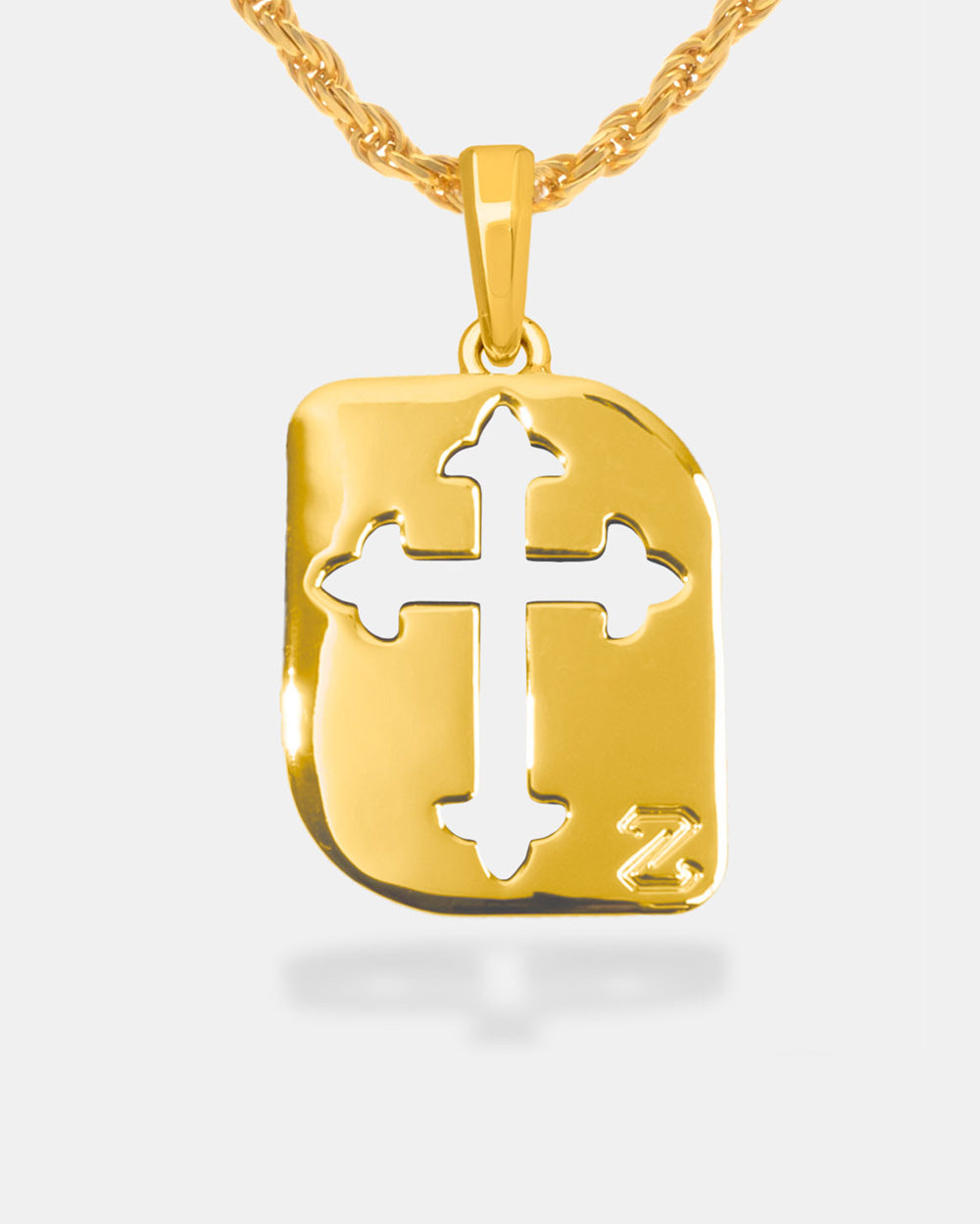 Cross Cut Tag Gold