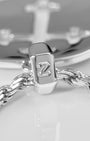 Cross Cut Tag Silver Clasp