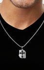 Cross Cut Tag Silver Model Back