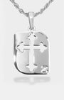 Cross Cut Tag Silver