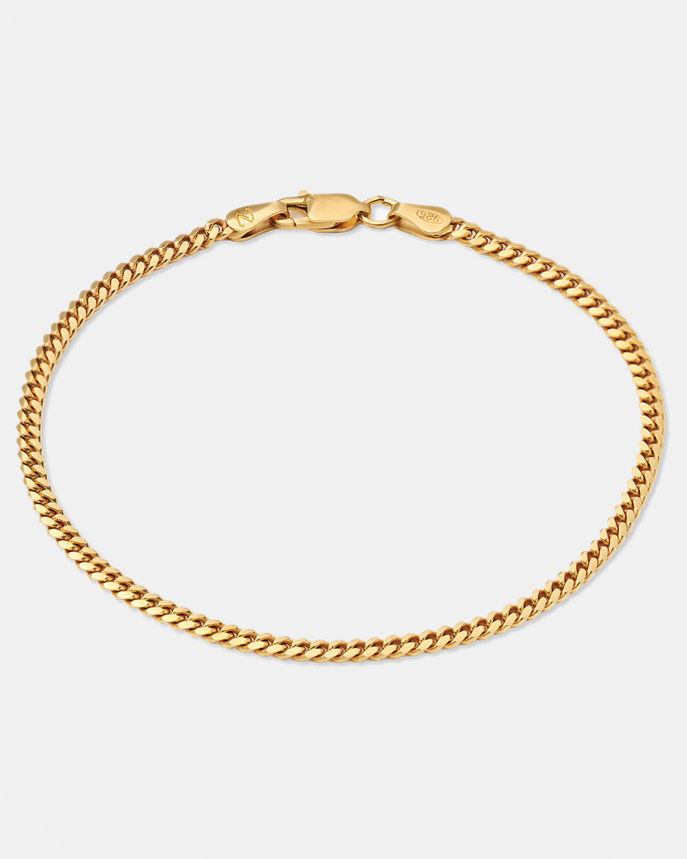 Cuban Link Bracelet 3mm Gold