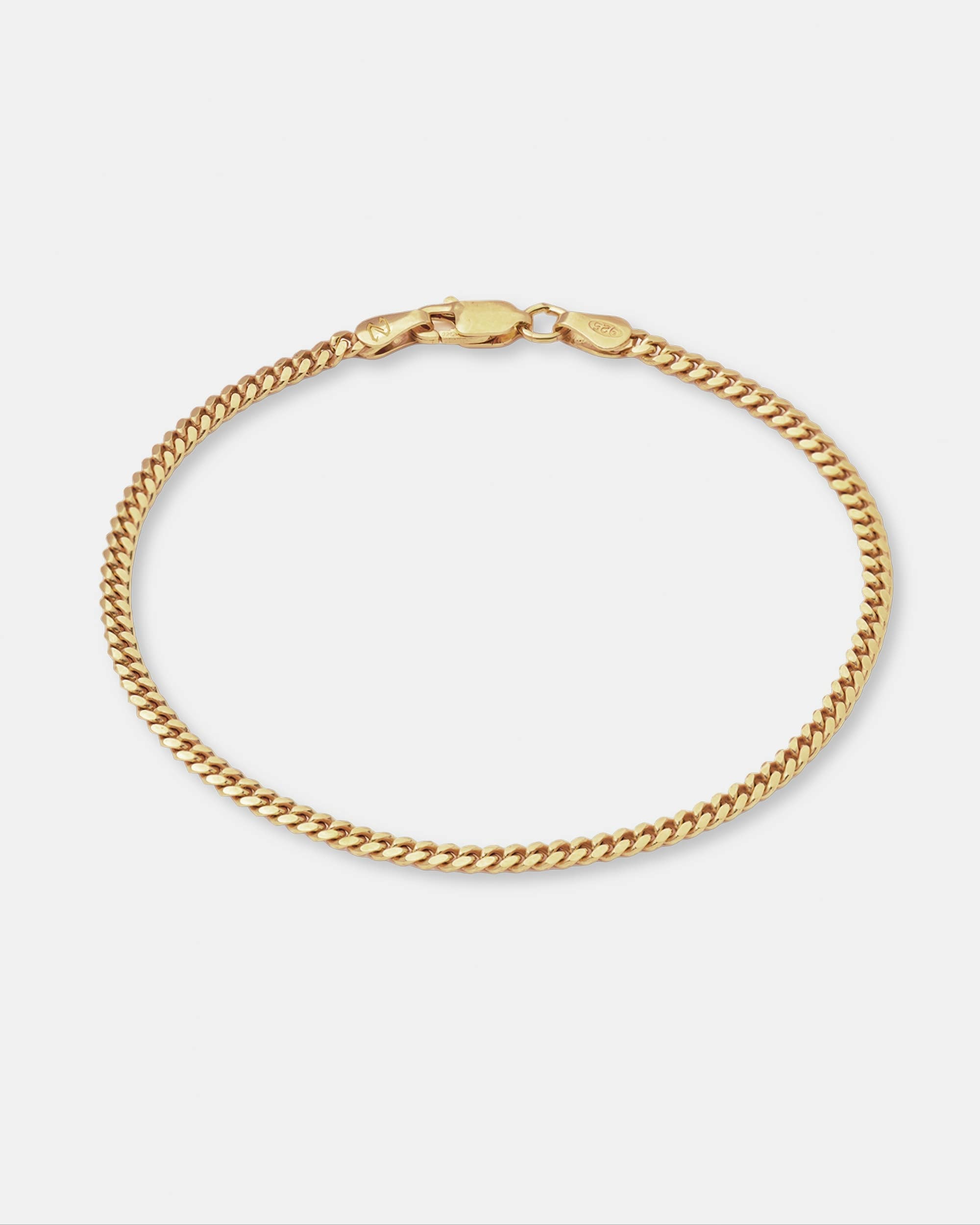 Cuban Link Bracelet 3mm Gold