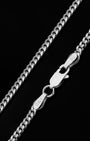 Cuban Link Bracelet 3mm Silver Clasp