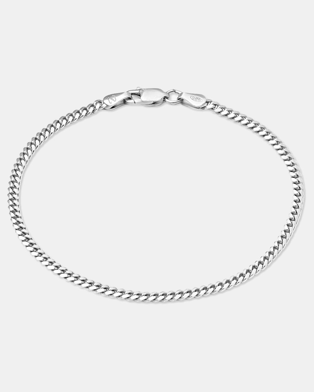 Cuban Link Bracelet 3mm Silver