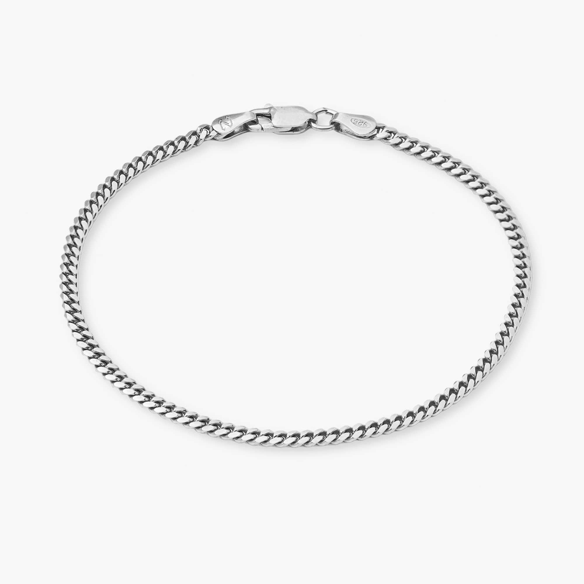 Cuban Link Bracelet 3mm Silver
