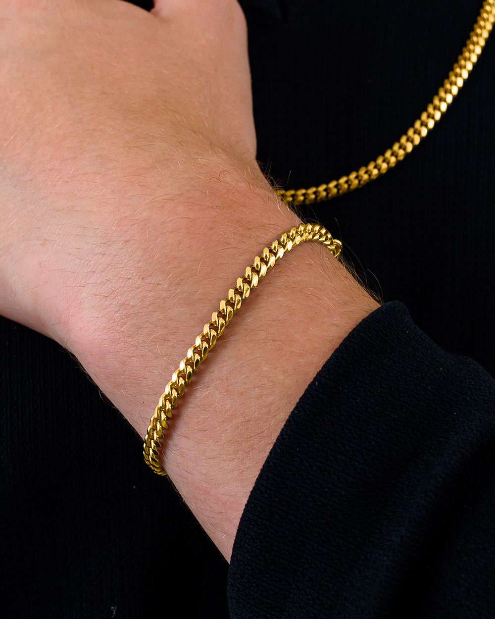 Cuban Link Bracelet 5mm Gold Model