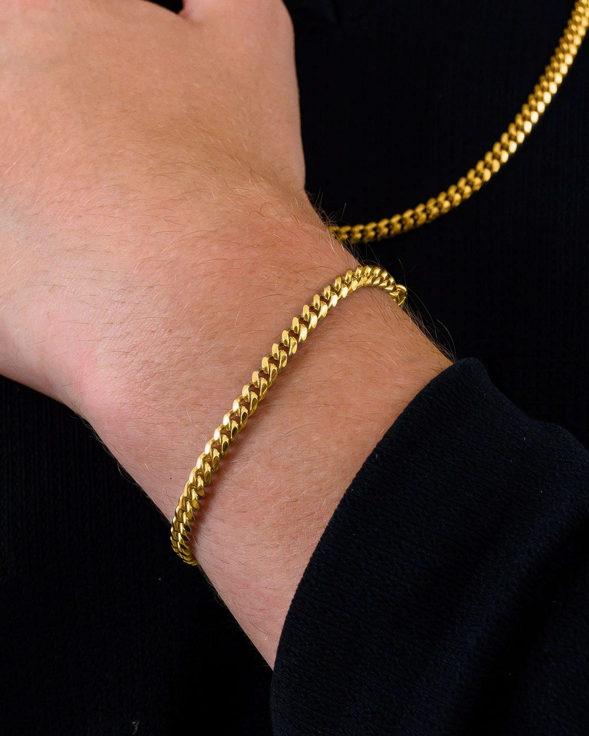 Cuban Link Bracelet 5mm Gold Model
