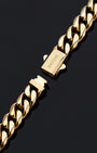 Cuban Link Bracelet 8mm Gold Clasp