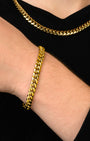 Cuban Link Bracelet 8mm Gold Model2