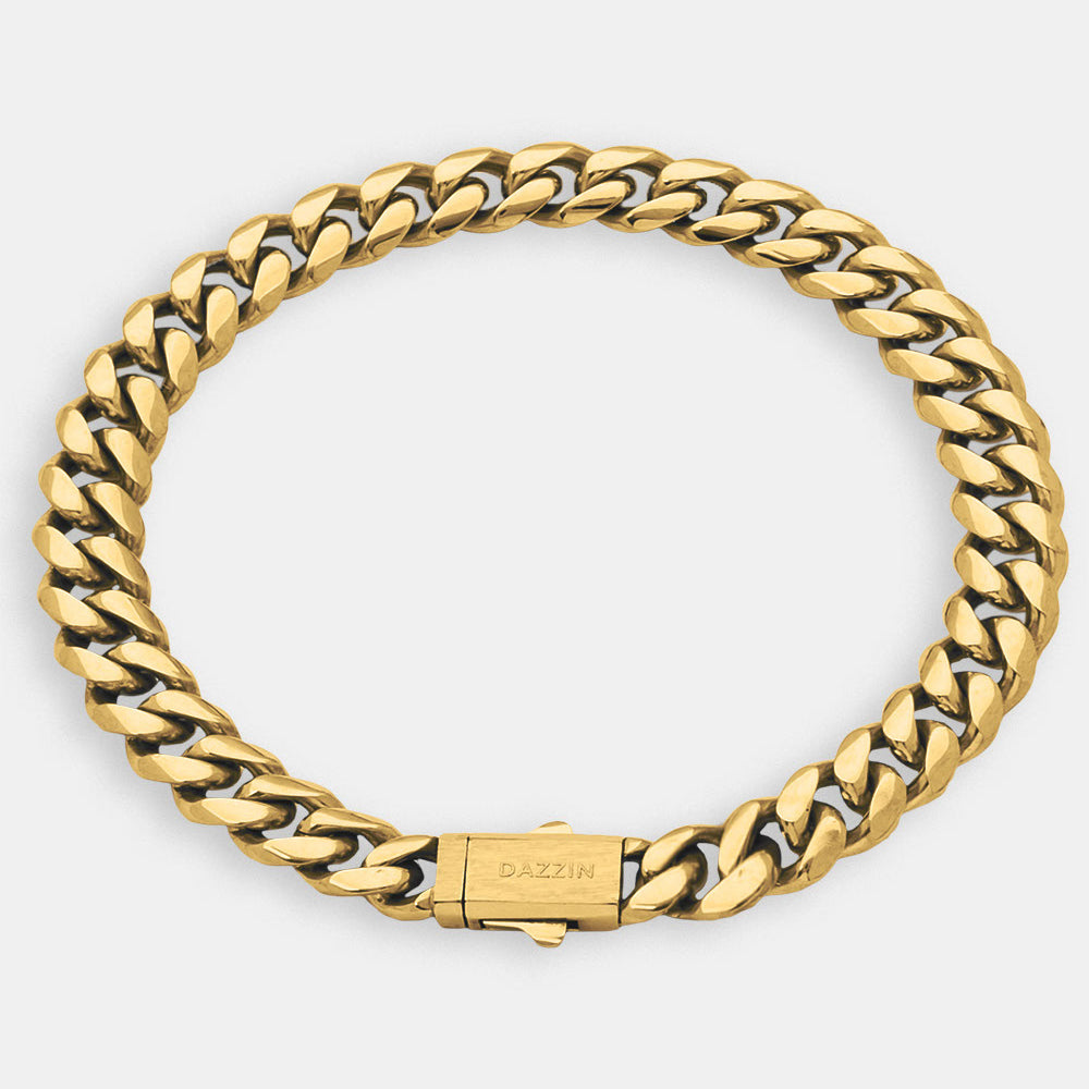 Cuban Link Bracelet 8mm Gold