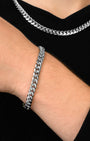 Cuban Link Bracelet 8mm Silver Model2