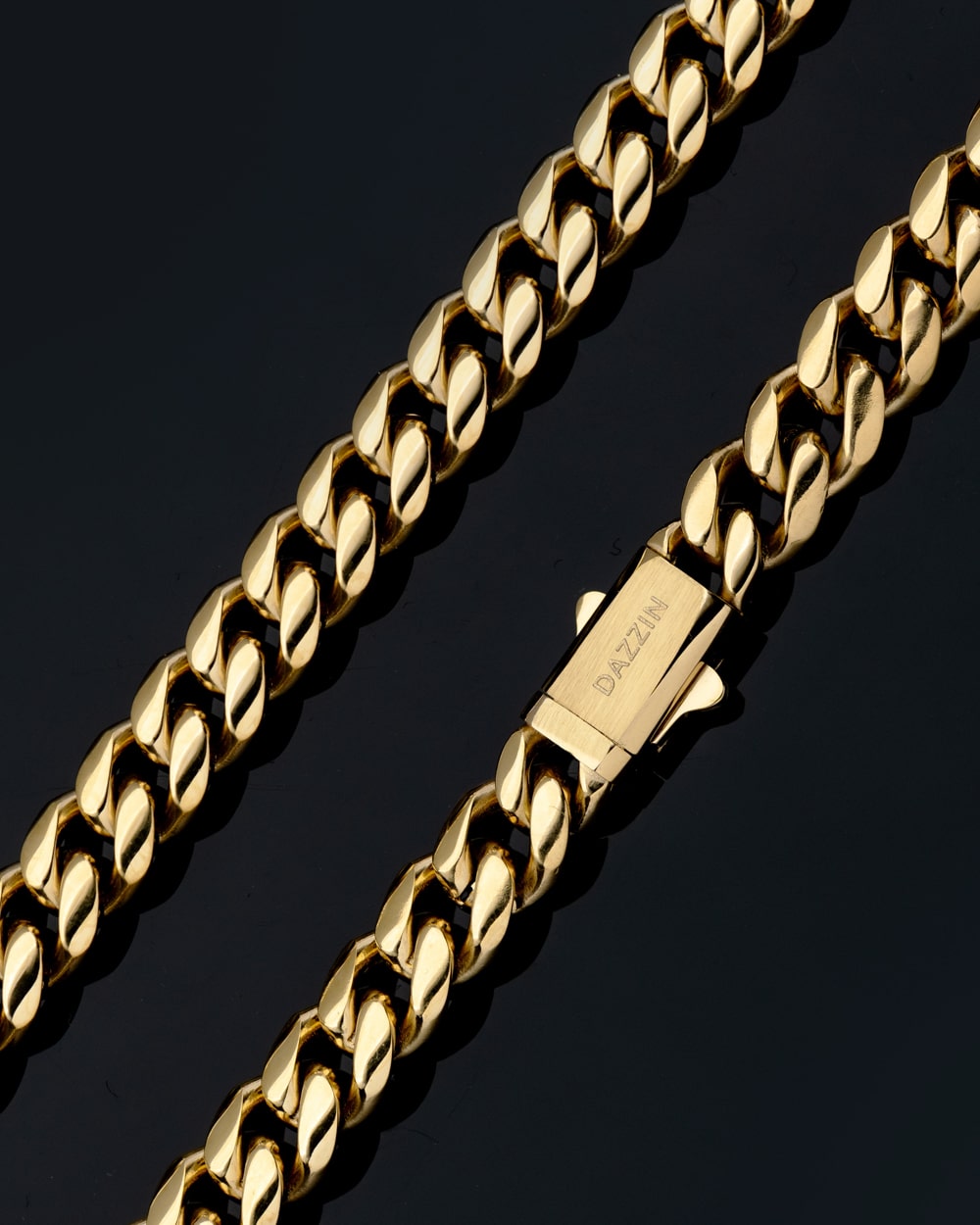 Cuban Link Chain 10mm Gold Clasp