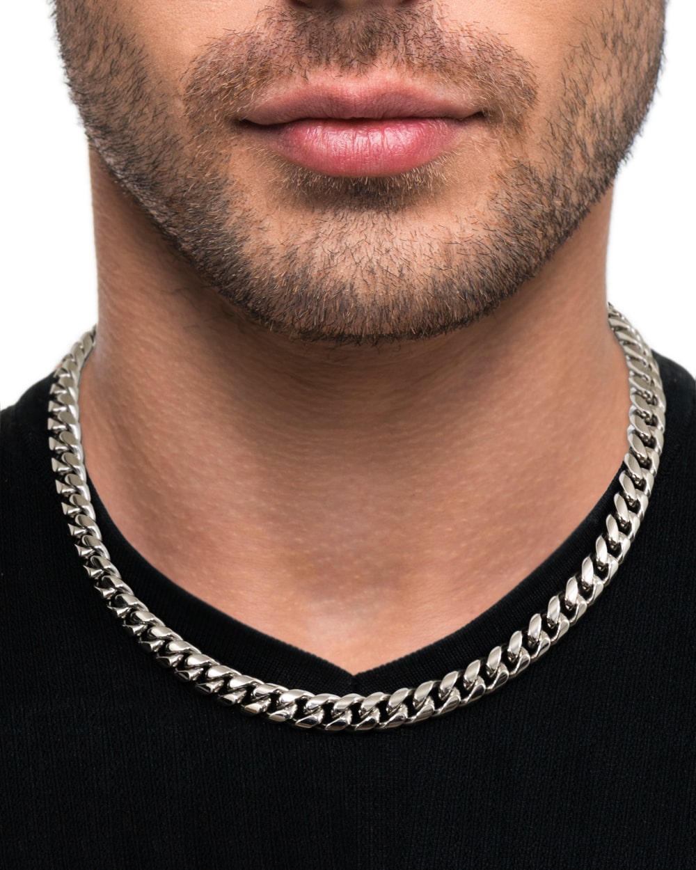 Cuban Link Chain 10mm Silver Model