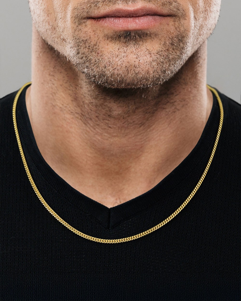 Cuban Link Chain 3mm Gold Model