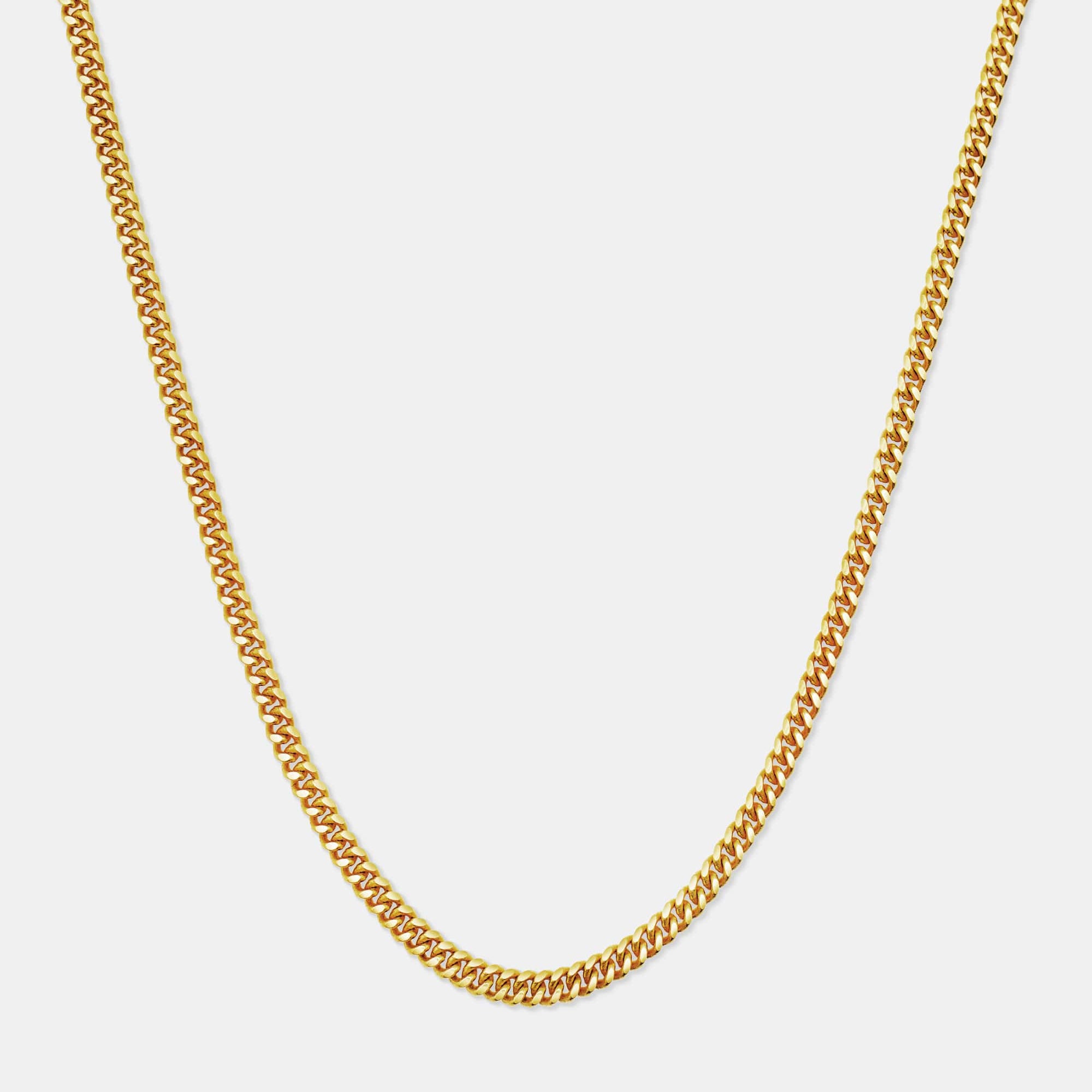 Cuban Link Chain 3mm Gold