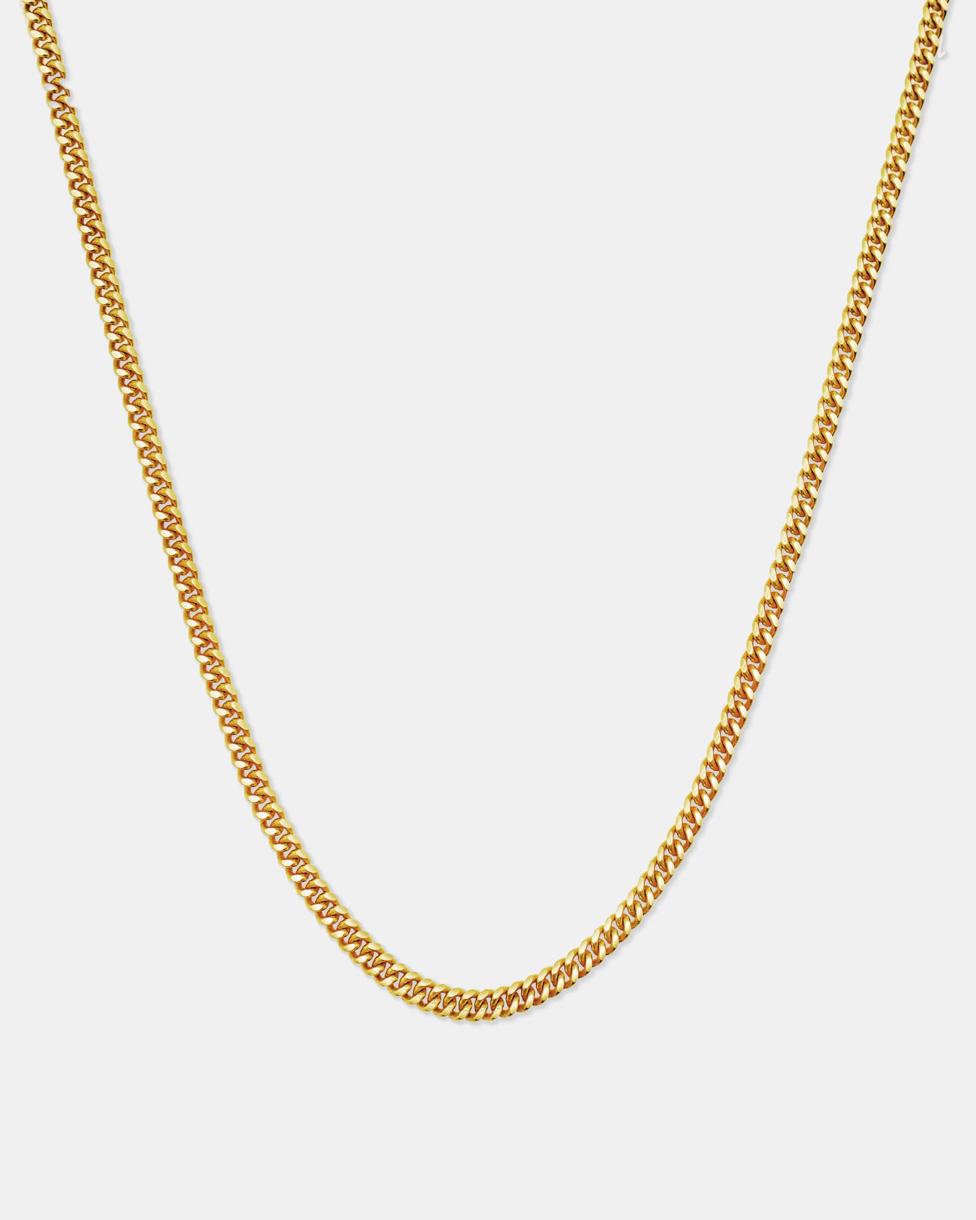 Cuban Link Chain 3mm Gold