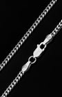 Cuban Link Chain 3mm Silver Clasp