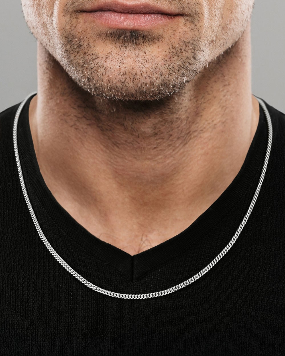Cuban Link Chain 3mm Silver Model