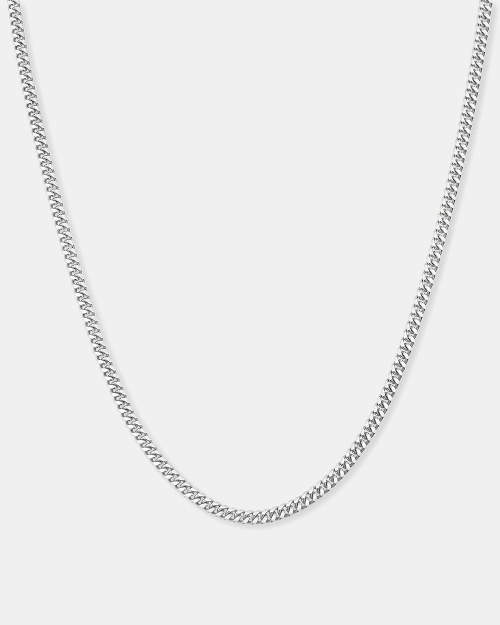 Cuban Link Chain 3mm Silver