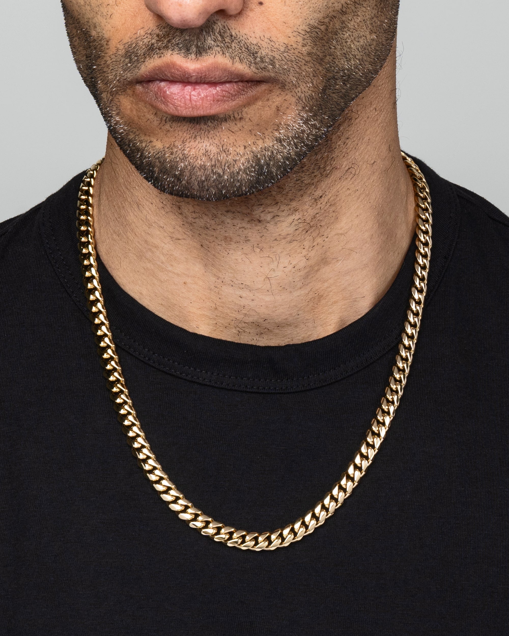 Cuban Link Chain 8mm Gold Model1