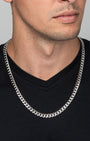 Cuban Link Chain 8mm Silver Model2