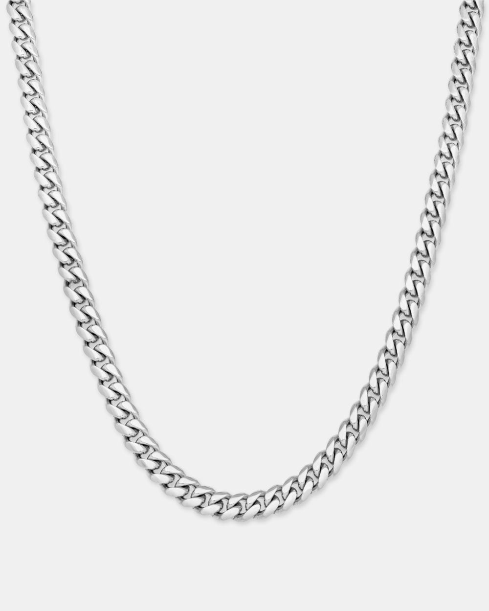 Cuban Link Chain 8mm Silver